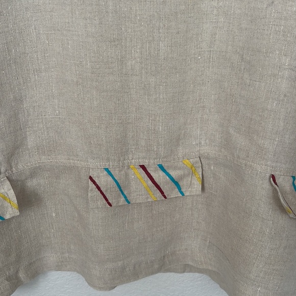 Vintage On the Rocks Women’s Linen Blouse - Picture 4 of 9